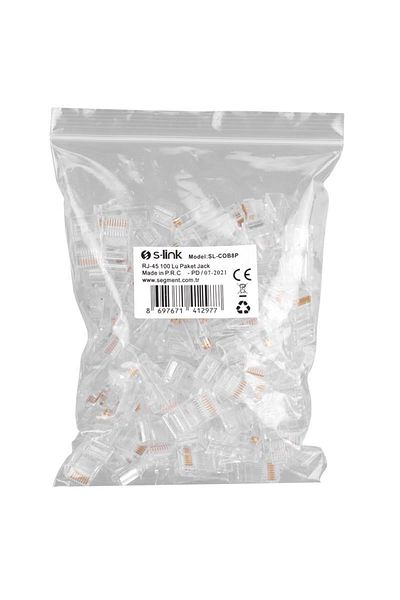 Slinky S-Link Sl-Cob8P Rj-45 Connector 100 Pack