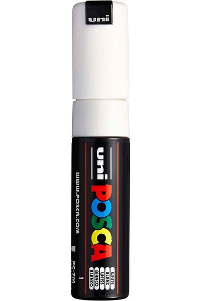 Uni 4.5-5.5mm White Round Tip Ball Posca Poster Marker - Pc7M