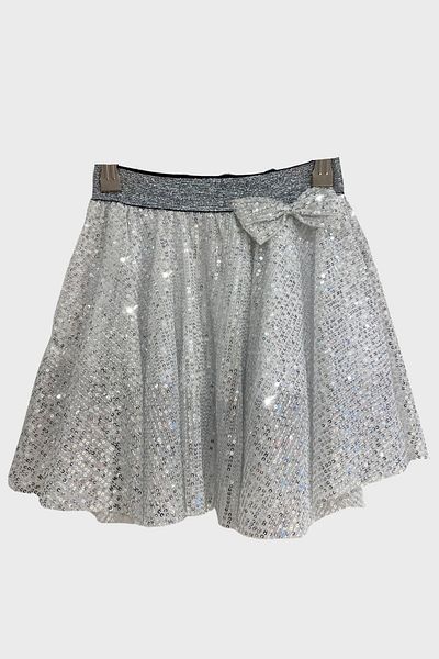 Woorage Silver Color Sequined Skirt