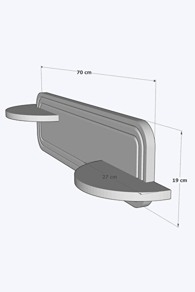 Cosargroup Dekoratif Selen Mdf Mebran Kaplama Ahşap Desen Duvar Rafı 1 Adet