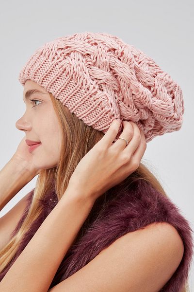 derikem Stylish Women's Hair Braid Lined Knitwear Beret