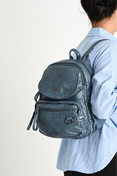 Baginn Rucsac Y.S.Leather Dimensiune Mini Femei Rucsac Vegan Piele 27*20 Cm Textura Moale Multi-buzunare