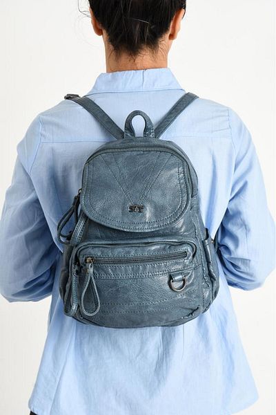 Baginn Rucsac Y.S.Leather Dimensiune Mini Femei Rucsac Vegan Piele 27*20 Cm Textura Moale Multi-buzunare