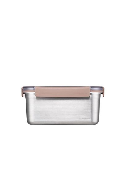 Lock & Lock Stainless Steel Locknlock Oven and Storage Container - Square Lock, 1.3 Lt ml, Brown