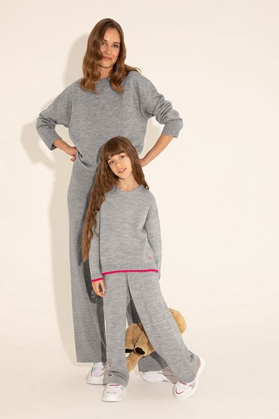 U.S. Polo Assn. Girl's Gray Melange Sweater 50276995 -Vr086