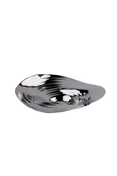 Lucky Art Plate 46 Cm Silver Wavy