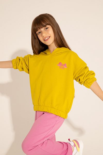 U.S. Polo Assn. Hanorac cu glugă pentru fetiță verde fistic - 50276900 -VR087
