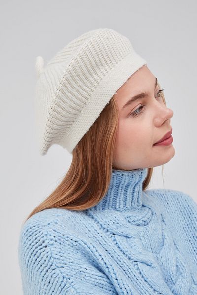 derikem Women's Winter Stylish French Painter Plain Knit Beret Hat