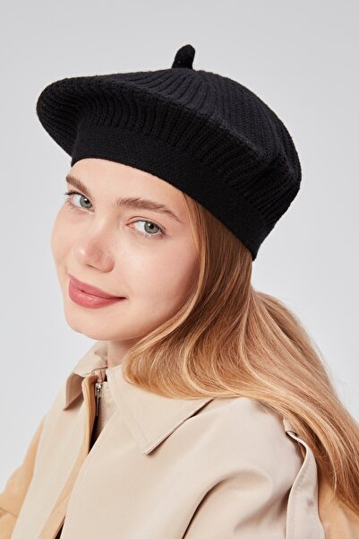 derikem Pălărie beretă din tricot simplu de pictor francez de iarnă pentru femei