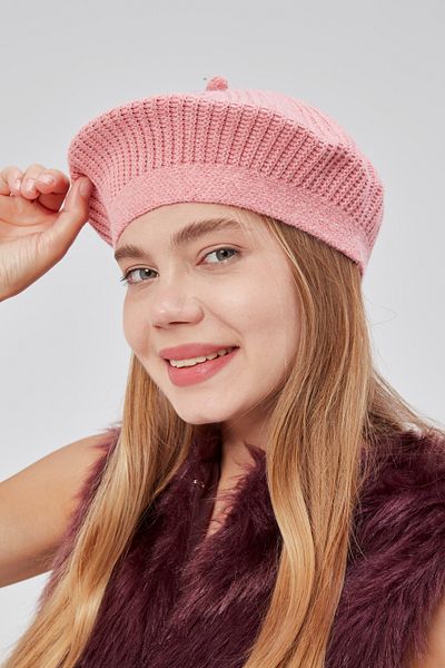 derikem Women's Winter Stylish French Painter Plain Knit Beret Hat