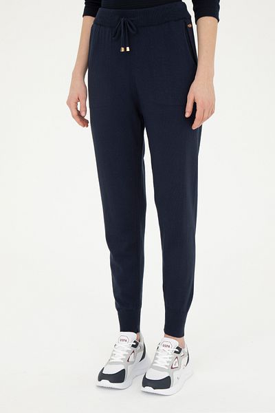 U.S. Polo Assn. Women's Navy Blue Slim Fit Knitwear Trousers 50276596 -Vr033