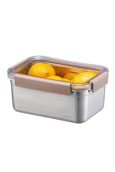 Lock & Lock Locknlock 1.5 Lt Stainless Steel Oven and Storage Container - Quadrangle Locked, Brown