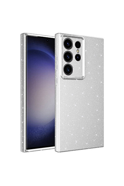 Hatreds Samsung Galaxy S23 Ultra Uyumlu Simli Tasarımlı Kamera Korumalı Renkl...