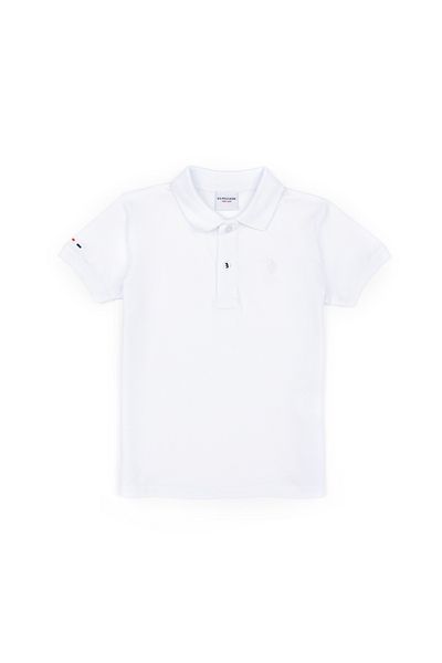 U.S. Polo Assn. Tricou alb cu gât polo pentru băiat - 50279572 -VR013