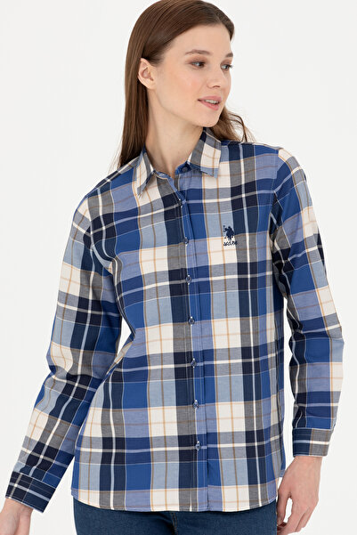 U.S. Polo Assn. Kadın Lacivert Uzun Kollu Gömlek 50277624-VR033