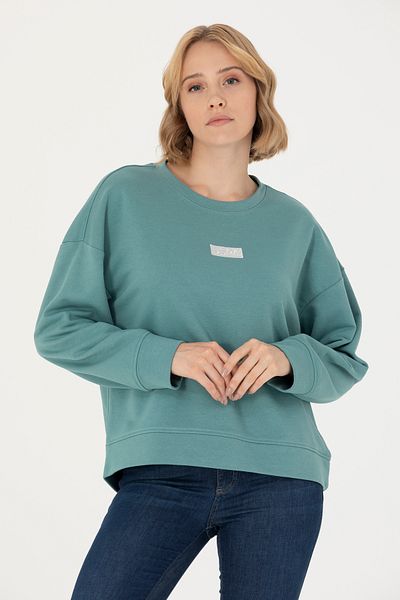 U.S. Polo Assn. Women's Mint Crew Neck Basic Sweatshirt 50276557 -Vr090