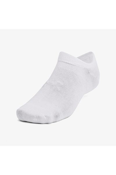 Under Armour Essential No Show Unisex White 6-Piece Socks