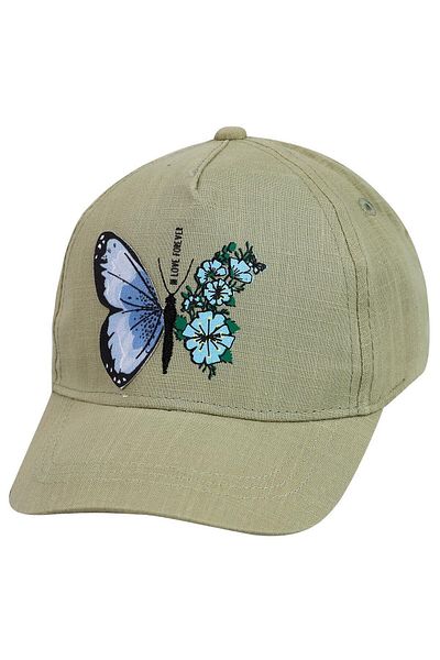 Kitti Green Butterfly Patterned Girl's Hat