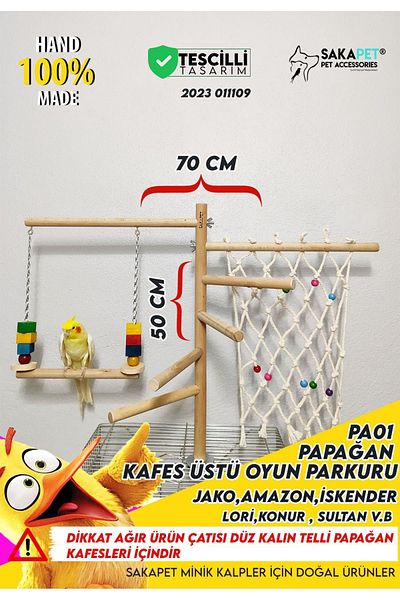SAKAPET Jako Parrot Cage Top - Gaming Track, Compatible with Amazon Residence Pakistan Sultan Etc.