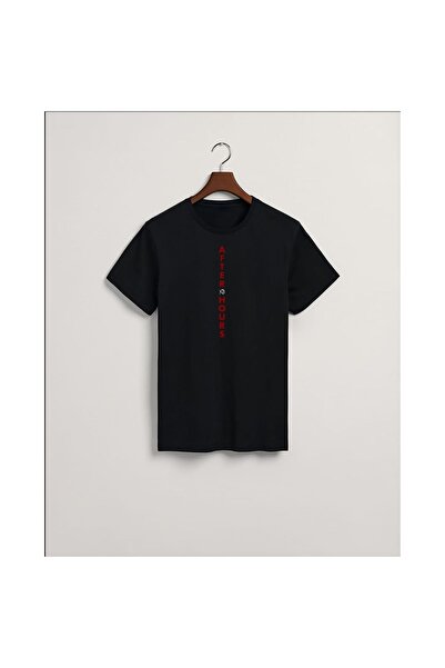 MarkaTurko The Weeknd Printed Black Special Design Cotton Combed Unisex T-shi...