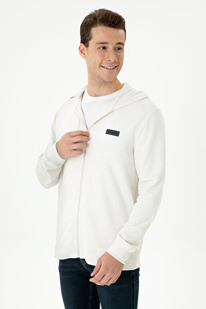 U.S. Polo Assn. Men's Stone Knitted Cardigan 50276562 -Vr049