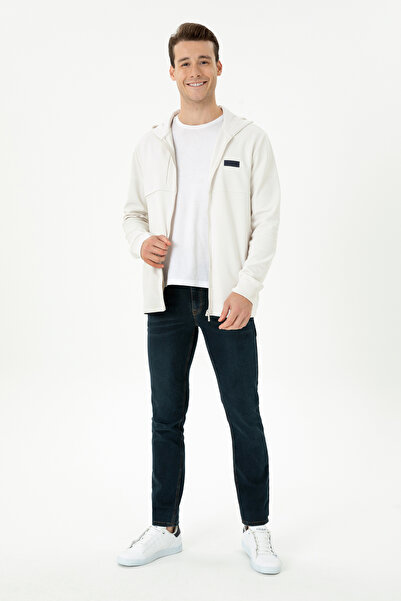 U.S. Polo Assn. Men's Stone Knitted Cardigan 50276562 -Vr049