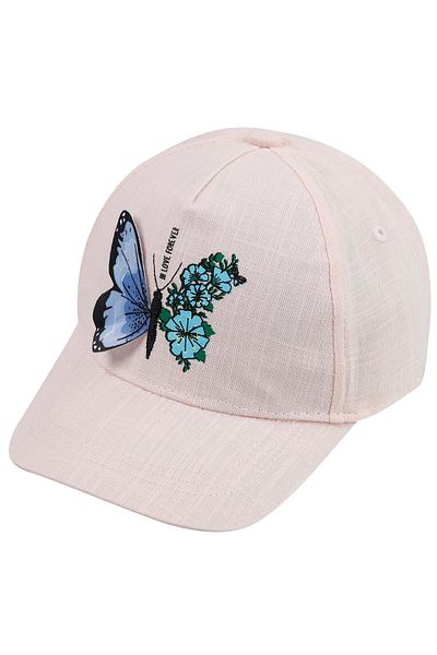 Kitti Pink Butterfly Patterned Girl's Hat