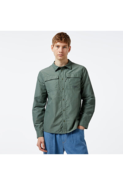 Jack Wolfskin Barrier L/S Erkek Yeşil Outdoor Gömlek