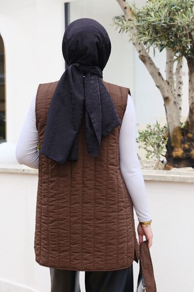 LOCCO Кафяв лек дамски кардиган - с колан