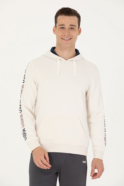 U.S. Polo Assn. Ανδρικό πέτρινο φούτερ 50273983 -VR049