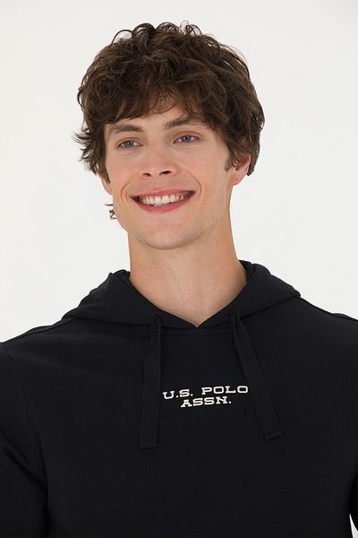 U.S. Polo Assn. Ανδρικό μαύρο φούτερ 50274035 -VR046