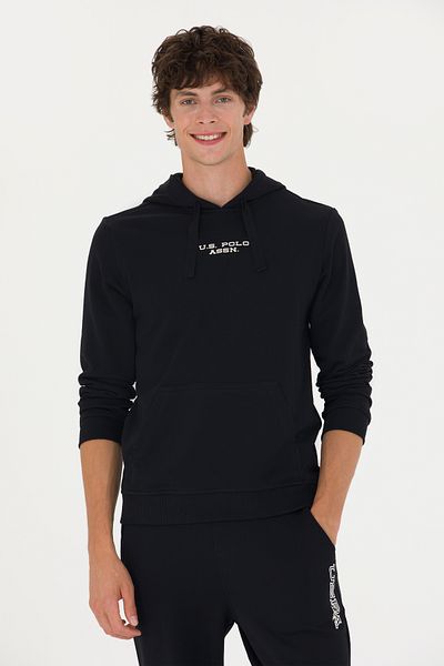 U.S. Polo Assn. Ανδρικό μαύρο φούτερ 50274035 -VR046