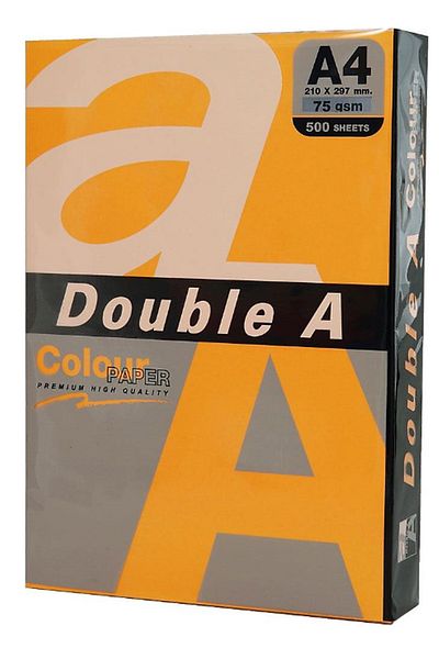 DOUBLE A 500 Colored Copy Paper - A4, 75 GR Neon Orange