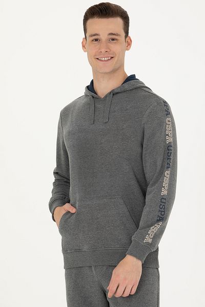U.S. Polo Assn. Ανδρικό φούτερ Anthracite Melange 50273983 -VR081