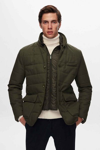 D'S Damat Παλτό Ds Damat Regular Fit Khaki