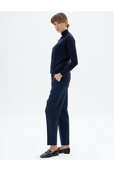 KYR Elastic Pipe Leg Trousers Dark Navy