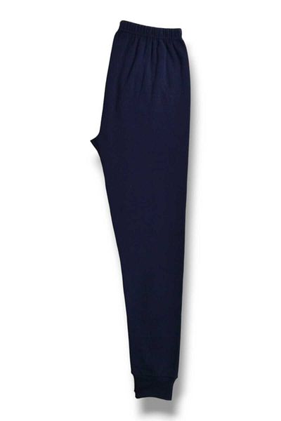 Senar Winter Navy Blue Color Ribbed Netted Leggings Ribbed Fabric Soft Underwear with Cuff