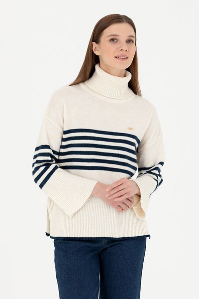 U.S. Polo Assn. Pulover de damă cu gât de piatră 50277278 -VR049