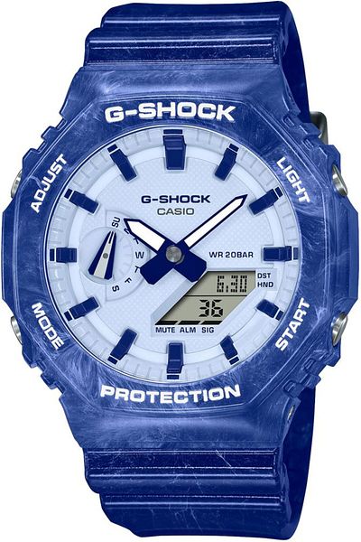 Casio ساعة يد رجالية Ga-2100bwp-2adr جي شوك
