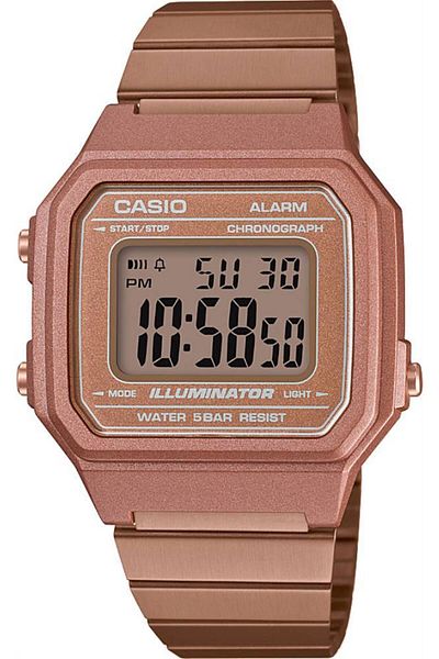 Casio B650wc-5adf Retro-Armbanduhr mit digitaler Anzeige in Roségold