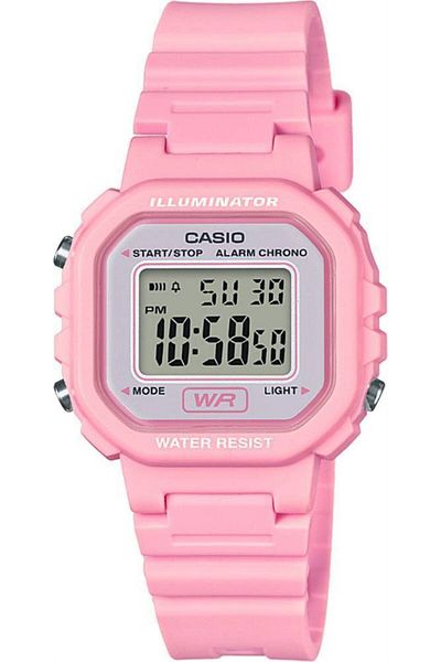 Casio ساعة رقمية باللون الوردي موديل La-20wh-4a1df