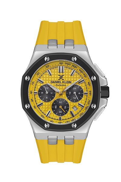 Daniel Klein Dk103-dk.1.13616-6 Yellow Silicone Cord Men's Wristwatch