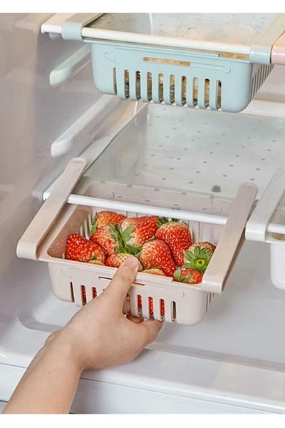 usin Refrigerator Inside Cupboard Kitchen under Shelf Snap Organizer Organizer Rack for Vegetable Fruit Egg
