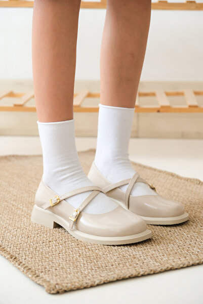 Taran Balerini ortopedici pentru femei - Pantofi Astrid cu curea dublă, elega...