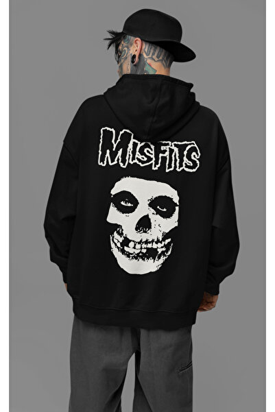 SEVBANO Muzički bend Misfits, unisex oversize rock metal hoodie sa printom