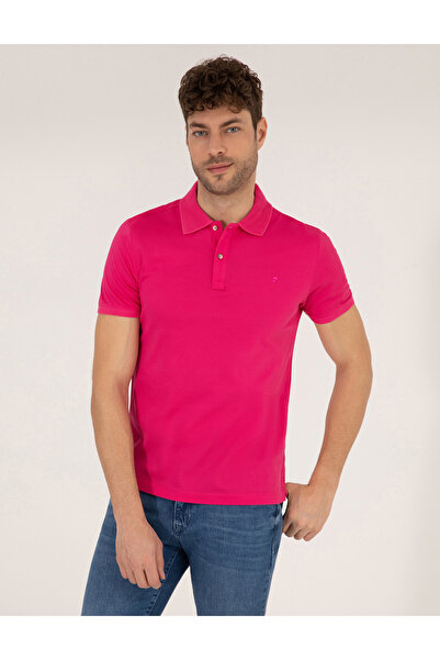 Pierre Cardin Pembe Slim Fit Polo Yaka Merserize Tişört 50262665-VR023