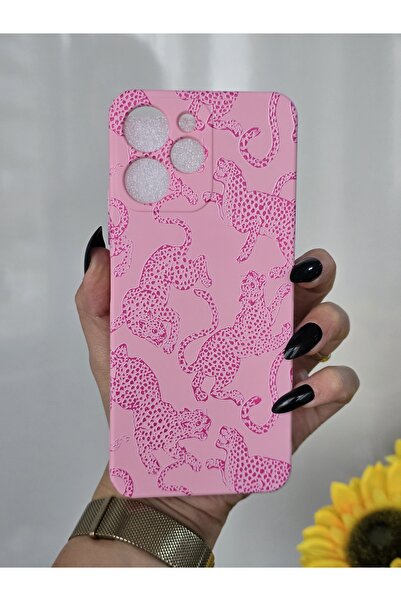 Magic Ring حافظة هاتف Xiaomi Redmi 12 مخملية داخلية متوافقة مع طباعة الفهد