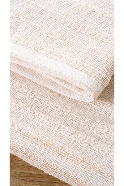 Bluenity Alegra 2-Piece Cotton Hand/Face Towel Set - 50X90 cm Beige