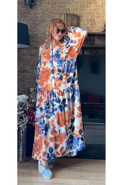 Cardella Μπαλόνι μανίκι βισκόζη χιτζάμπ φόρεμα - Φαρδιά φουσκωμένη κοπή