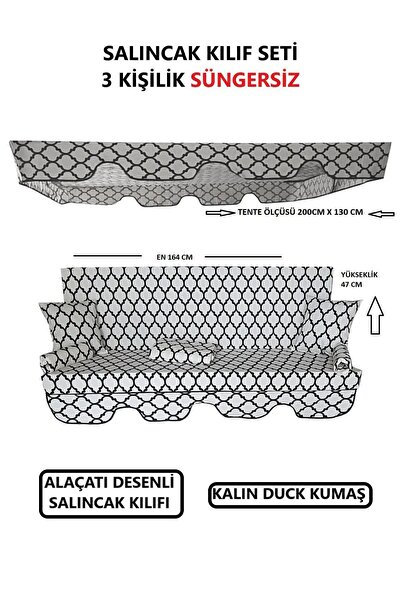 Genel Markalar Süngersiz Tenteli Salıncak Kumaş Seti 3 Kişilik Süngersiz 164x...